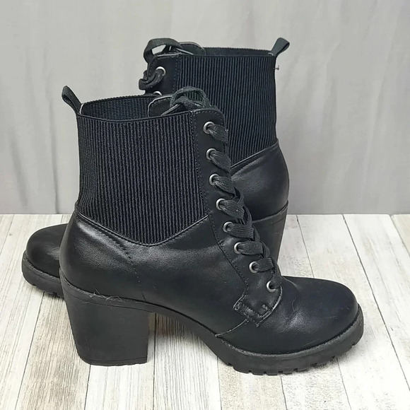 ZiGi Soho Morgan Womens Heeled Lace Up Boots Black Size 7 - Picture 2 of 6